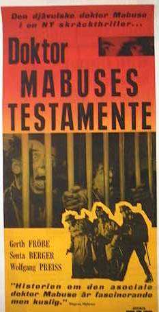 Doktor Mabuses testamente 1945 poster Gert Fröbe Fritz Lang