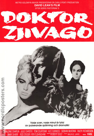 Doktor Zjivago 1965 poster Omar Sharif Julie Christie Rod Steiger Alec Guinness Geraldine Chaplin David Lean Romantik Text: Boris Pasternak
