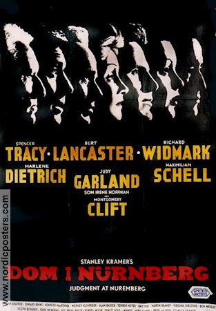 Dom i Nürnberg 1960 poster Spencer Tracy Marlene Dietrich Judy Garland Hitta mer: Nazi