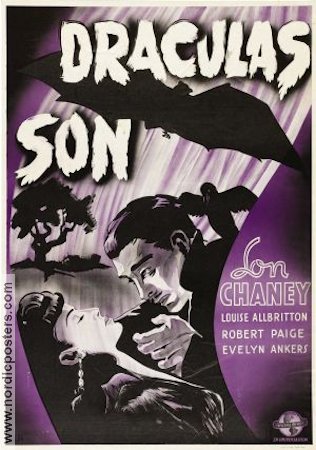 Draculas son 1943 poster Lon Chaney Jr