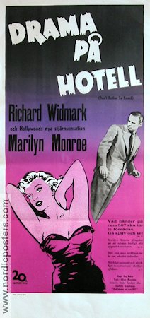 Drama på hotell 1952 poster Marilyn Monroe Richard Widmark