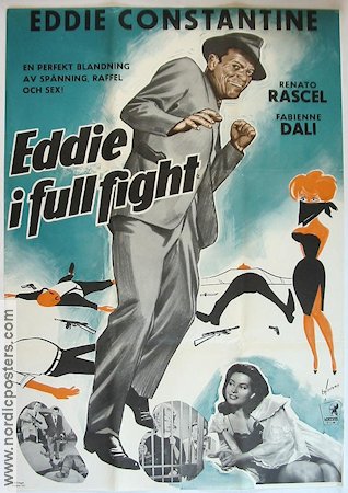 Eddie i full fight 1961 poster Eddie Constantine Fabienne Dali