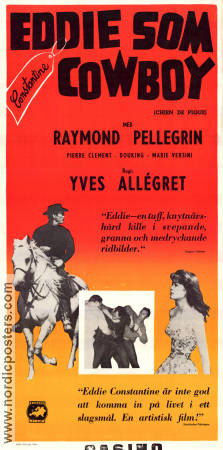 Eddie som cowboy 1960 poster Eddie Constantine Raymond Pellegrin Pierre Clémenti Yves Allégret