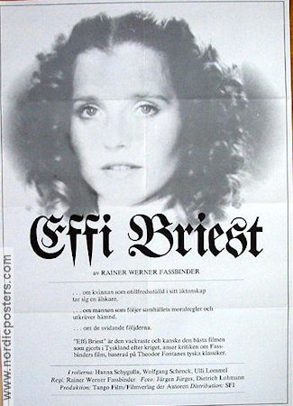 Effi Briest 1976 poster Hanna Schygulla Rainer Werner Fassbinder
