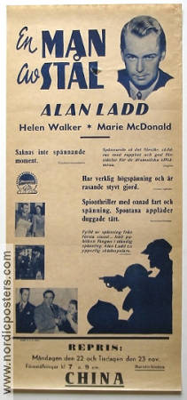 En man av stål 1942 poster Alan Ladd Helen Walker Sheldon Leonard Frank Tuttle