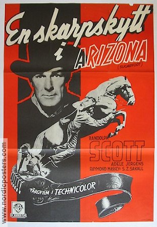 En skarpskytt i Arizona 1952 poster Randolph Scott