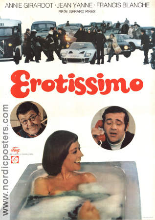 Erotissimo 1969 poster Annie Girardot Jean Yanne Gérard Pires Bilar och racing