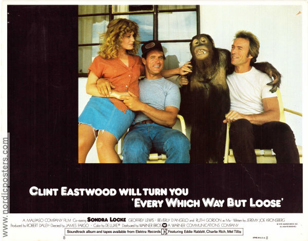 Every Which Way But Loose 1978 lobbykort Clint Eastwood Sondra Locke Geoffrey Lewis James Fargo
