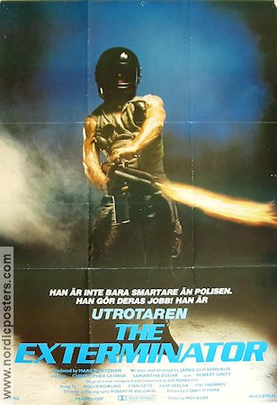 The Exterminator 1983 poster Christipher George Samantha Eggar James Glickenhaus