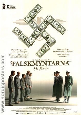 Falskmyntarna 2007 poster Karl Markovics August Diehl Devid Striesow Stefan Ruzowitzky Pengar Hitta mer: Nazi