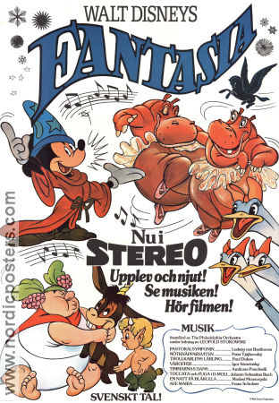 Fantasia 1940 poster Leopold Stokowski Mickey Mouse Musse Pigg James Algar