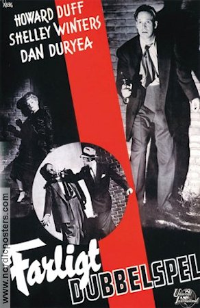 Farligt dubbelspel 1949 poster Howard Duff Shelley Winters
