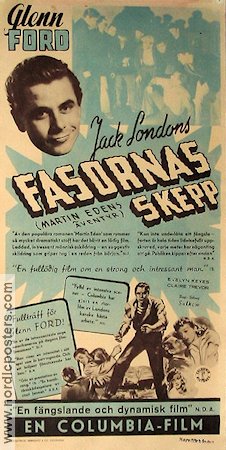 Fasornas skepp 1942 poster Glenn Ford Text: Jack London