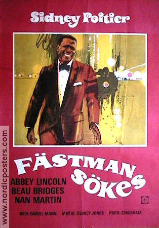 Fästman sökes 1968 poster Sidney Poitier Abbey Lincoln Beau Bridges Daniel Mann