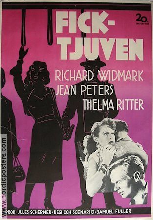 Ficktjuven 1953 poster Richard Widmark Jean Peters Film Noir