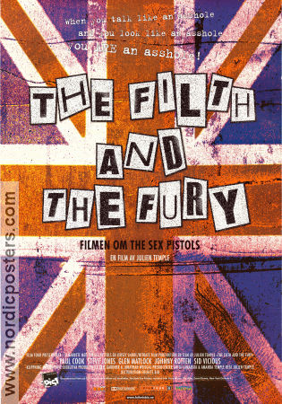 The Filth and the Fury 2000 poster Paul Cook Steve Jones John Lydon Sex Pistols Julien Temple Rock och pop Punk