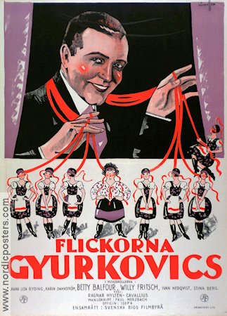 Flickorna Gyurkovics 1926 poster Betty Balfour Willy Fritsch Stina Berg