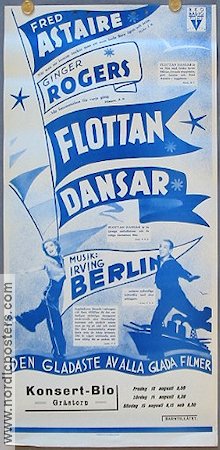 Flottan dansar 1936 poster Fred Astaire Ginger Rogers Musik: Irving Berlin Musikaler
