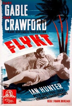 Flykt 1940 poster Clark Gable Joan Crawford