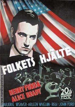 Folkets hjälte 1939 poster Henry Fonda Alice Brady John Ford