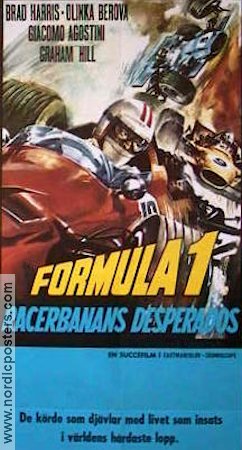 Formula 1 Racerbanans desperados 1978 poster Brad Harris Bilar och racing