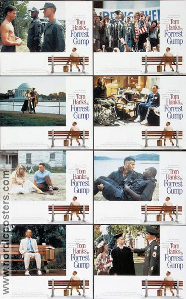 Forrest Gump 1994 lobbykort Tom Hanks Robin Wright Gary Sinise Sally Field Robert Zemeckis