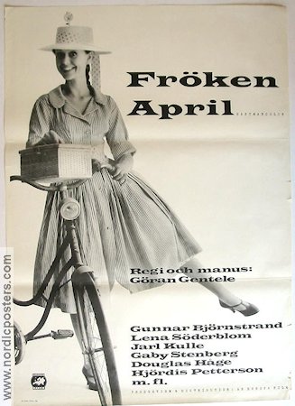 Fröken april 1958 poster Lena Söderblom Gunnar Björklund Jarl Kulle Gaby Stenberg Göran Gentele