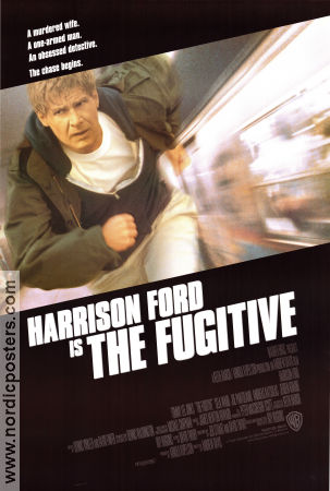 The Fugitive 1993 poster Harrison Ford Tommy Lee Jones Sela Ward Andrew Davis