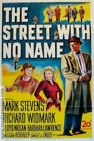 Gatan utan namn 1948 poster Richard Widmark Mark Stevens Barbara Lawrence Film Noir