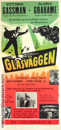 Glasväggen 1953 poster Vittorio Gassman Gloria Grahame Ann Robinson Maxwell Shane Film Noir