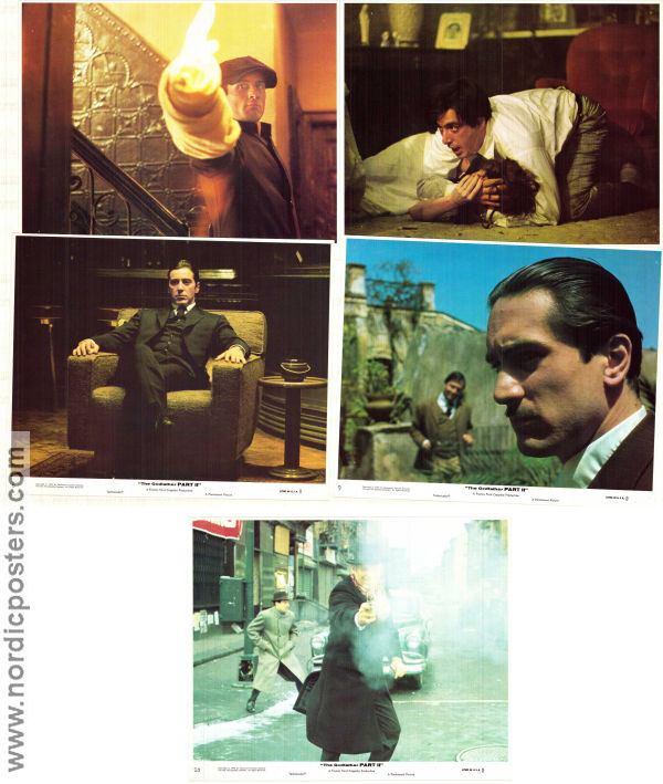 The Godfather: Part 2 1974 lobbykort Al Pacino Robert Duvall Diane Keaton Robert De Niro Francis Ford Coppola Maffia