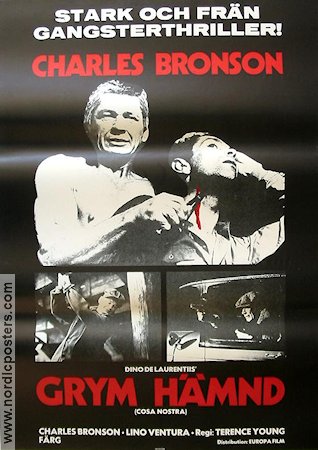 Grym hämnd 1976 poster Charles Bronson Maffia