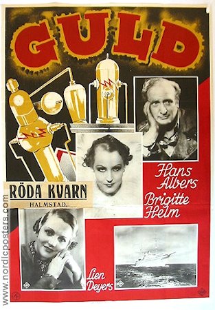 Guld 1936 poster Hans Albers Brigitte Helm Lien Deyers