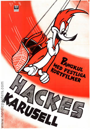 Hackes karusell 1968 poster Hacke Hackspett Woody Woodpecker Walter Lantz Animerat Från serier