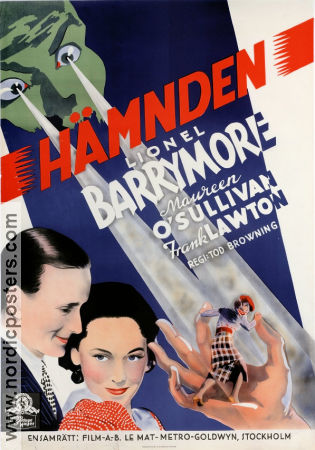 Hämnden 1936 poster Lionel Barrymore Maureen O´Sullivan