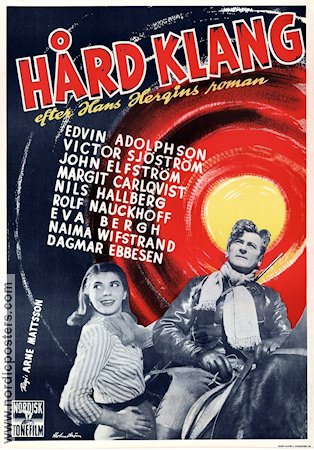 Hård klang 1952 poster Edvin Adolphson Margit Carlqvist Victor Sjöström Arne Mattsson