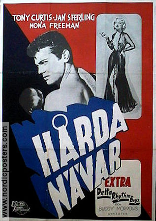 Hårda nävar 1952 poster Tony Curtis Jan Sterling Mona Freeman Joseph Pevney Boxning