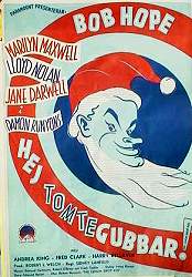 Hej tomtegubbar 1951 poster Bob Hope