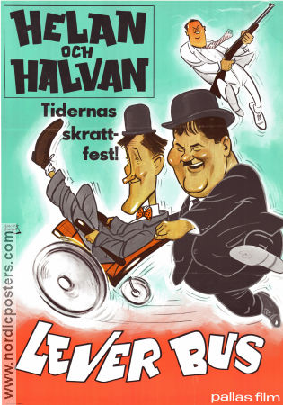 Helan och Halvan lever bus 1938 poster Laurel and Hardy Stan Laurel Oliver Hardy Patricia Ellis John G Blystone