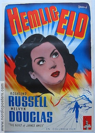 Hemlig eld 1948 poster Rosalind Russell Melvyn Douglas