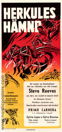 Herkules hämnd 1959 poster Steve Reeves Primo Carnera Sylva Koscina Gabriele Antonini Pietro Francisci Svärd och sandal
