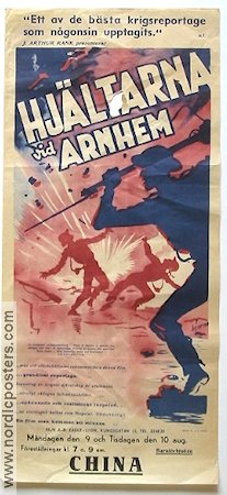 Hjältarna vid Arnhem 1947 poster Krig