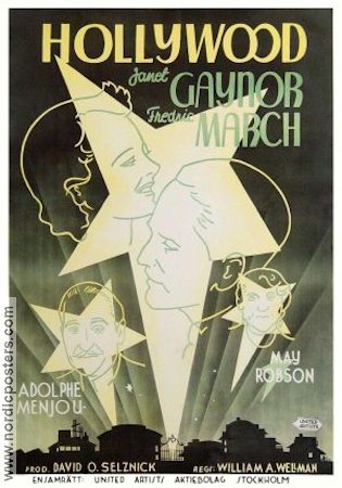 Hollywood 1937 poster Janet Gaynor Fredric March