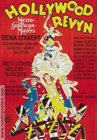 Hollywoodrevyn 1929 poster John Gilbert Buster Keaton