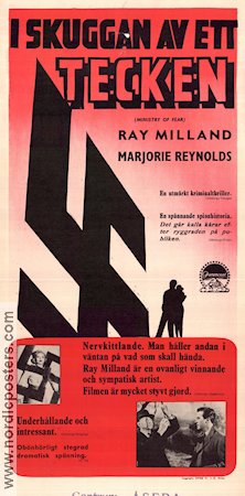 I skuggan av ett tecken 1944 poster Ray Milland Marjorie Reynolds Hitta mer: Nazi