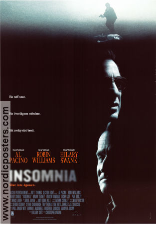 Insomnia 2002 poster Al Pacino Robin Williams Hilary Swank Christopher Nolan