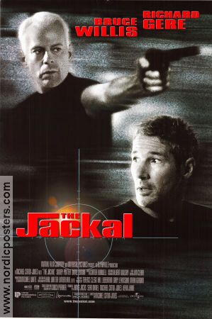 The Jackal 1997 poster Bruce Willis Richard Gere Sidney Poitier Michael Caton-Jones