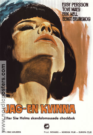 Jag en kvinna 1965 poster Essy Persson Erik Hell Mac Ahlberg Affischkonstnär: Walter Bjorne Kultfilmer