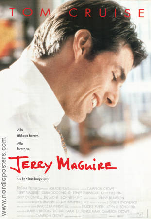 Jerry Maguire 1996 poster Tom Cruise Cuba Gooding Jr Renée Zellweger Cameron Crowe