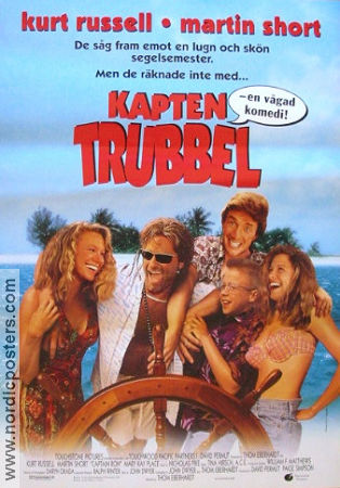 Kapten Trubbel 1992 poster Kurt Russell Martin Short Mary kay Place Thom Eberhardt Skepp och båtar Resor